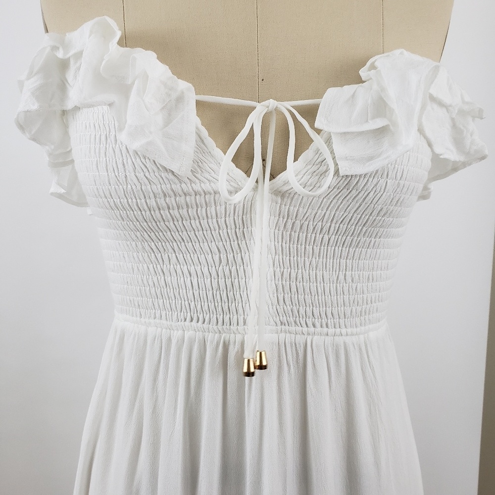 Beautiful Boho White Maxi Dress - Picture 3 of 5